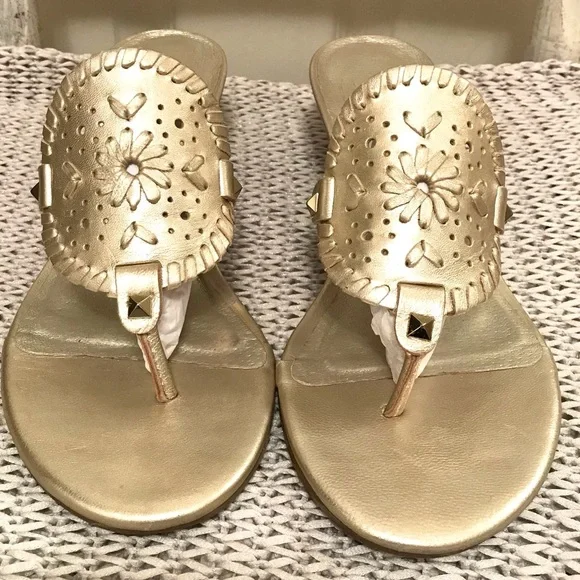 Jack Rogers Devyn Wedge Sandal Gold - Picture 5 of 16